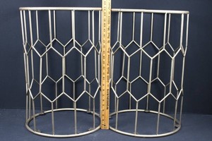 Pair of Metal Wire Baskets or Stands - 15 Diameter X 23 H