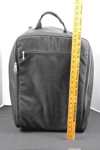Black Rolling Garment Bag With Interior Compartment 14 W x 21 H
