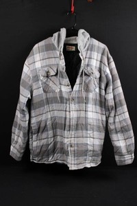 Wrangler Authentics Plaid Hooded Jacket Size L