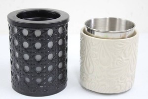 Decorative Candle Holders & Illuminated Black Warmer - 2pc