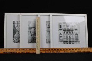 Framed Black-and-White Architectural Photography - 4-Photo Display