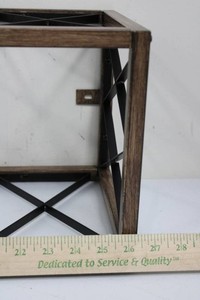 5-Light Rectangular Wood-Look Pendant Fixture - 26.5 in (not tested)