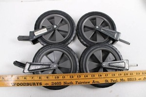 Wheel Assemblies With Metal Mounting Brackets (Lot of 4)