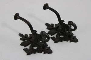 Decorative Cast Iron Wall Hooks (Lot of 2)