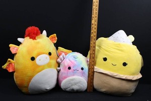 Original Squishmallows Dieric, Edwin & Tie-Dye Plush Group (Lot of 3)