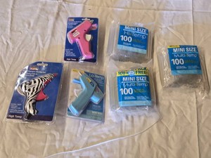 High and Low Temp Mini Glue Guns with Glue Sticks Lot