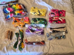 Bulk Lot of Craft Embroidery Floss and Threads Assortments