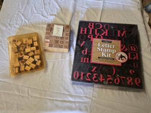 Stamping Kits including Letter Stamp Kit and Rubber Stamps