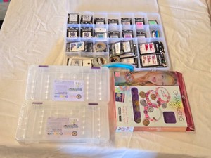 Lot of Jewelry Making Supplies including Swarovski Crystals and Charmazing Bracelet Kit