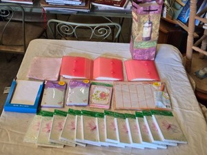 Lot of Stationery Items Including Magnetic Calendar, Blank Notes, and Organizers