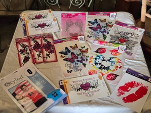 Lot of Iron-On Transfers and Appliques Including Tulip and Premium Iron-On Art