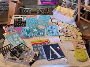 Lot of Crafters Square Stencils and Other Stencils
