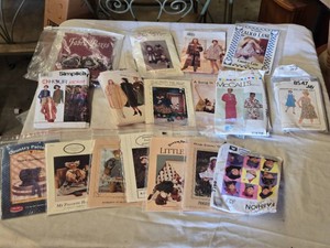 Lot of Sewing Patterns from Various Brands including Simplicity, McCalls, Vogue, and Butterick