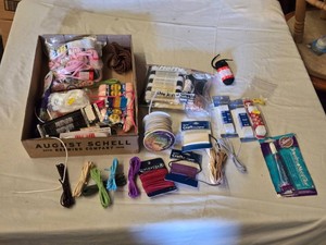 Shoe Laces and Craft Supplies including Elastic Bands, Cording, and Jewelry Glue