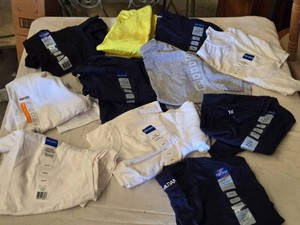 Lot of Gildan T-Shirts in Various Colors and Sizes - Mostly Adult M and S