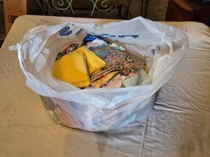 Bag of Assorted Fabric Squares for Quilting or Crafting