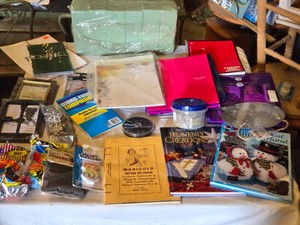 Lot of Craft and Hobby Items Including Photo Frames, Folders, Craft Books, and More