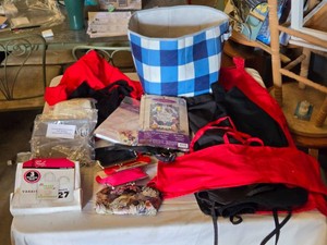 Variety of Craft Supplies Including Tote Bags, Pillowcase Kits, and Crafting Accessories
