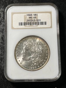 1888 US MORGAN SILVER DOLLAR NGC MS64