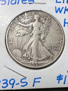 1939-S US WALKING LIBERTY HALF DOLLAR