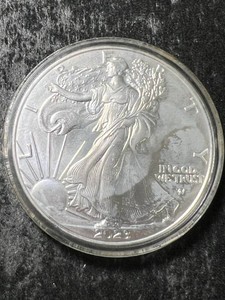 2023 AMERICAN SILVER EAGLE 1 TROY OZ .999 FINE SILVER IN AIRTITE
