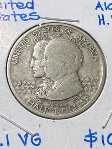 1921 US ALABAMA COMMEM HALF DOLLAR