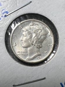 1941-S US MERCURY DIME BU