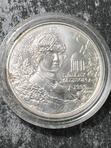 1999 US DOLLEY MADISON COMMEM SILVER DOLLAR IN AIRTITE