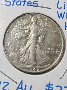1942-D US WALKING LIBERTY HALF DOLLAR