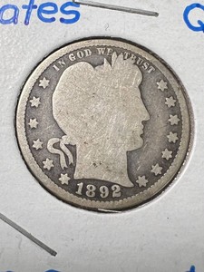 1892 US BARBER QUARTER