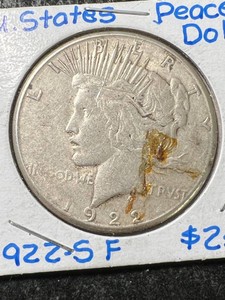 1922-S US PEACE SILVER DOLLAR