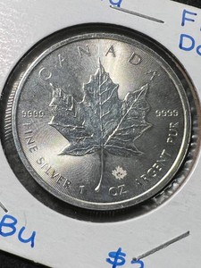 2016 CANADIAN MAPLE LEAF 1 TROY OZ .9999 FINE SILVER