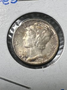 1945-D US MERCURY DIME BU
