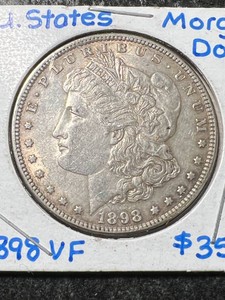 1898 US MORGAN SILVER DOLLAR