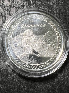 2021 DOMINICA ROUND 1 TROY OZ .999 FINE SILVER IN AIRTITE