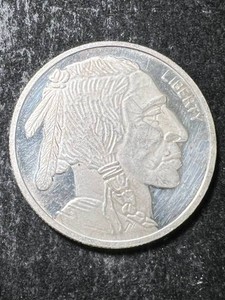 1 TROY OZ .999 FINE SILVER BUFFALO INDIAN ROUND