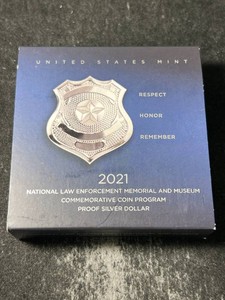 2021 NATIONAL LAW ENFORCEMENT AND MUSEUM COMMEM PROOF SILVER DOLLAR
