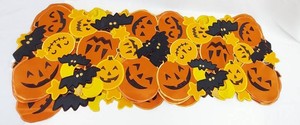 6B - Halloween Table Runners - Celebrate Together Pumpkin & Bat Design (Lot of 5)