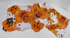 6B - Halloween Table Linens - 1 Runner & 6 Placemats - New