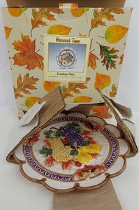 6B - Luncheon Plate - Fitz and Floyd Omnibus Harvest Time China