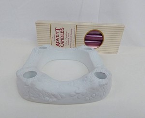 Advent Candle Holder - 4-Piece Taper Candle Set