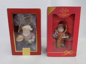 Christmas Ornaments - Lenox Santa Figurines 2009 & 2010 (Lot of 2)