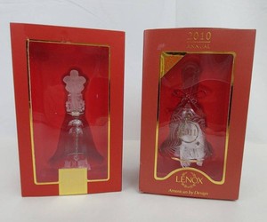 Crystal Bell Ornaments - Lenox 2007 & 2010 Annual (Lot of 2)