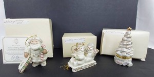 Christmas Ornaments - Lenox Holiday Figurines & Treasure Boxes (3pc)