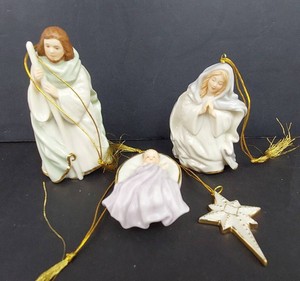 Porcelain Nativity Ornaments - Lenox (Lot of 4)