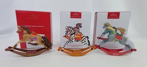Christmas Ornaments - Hallmark Keepsake Rocking Horse Memories (Lot of 3)