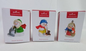 Christmas Ornaments - Hallmark Keepsake Snow Buddies 2022-2024 (Lot of 3)