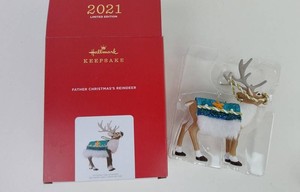 Christmas Ornament - Hallmark Keepsake Fathers Christmas Reindeer 2021