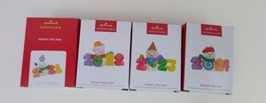 Christmas Tree Ornaments - Hallmark Keepsake Sweet Decade (Lot of 4)