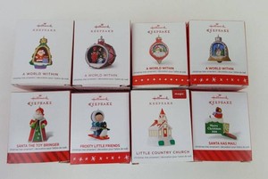 Christmas Ornaments - Hallmark Keepsake Assorted Designs (Lot of 8)